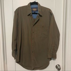 Vintage Ralph Lauren chaps size 16 32-33 olive green and red striped shirt!